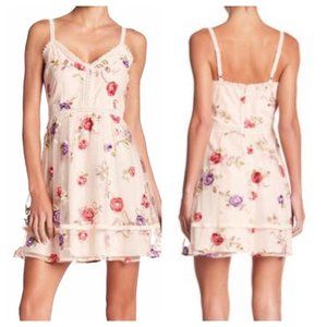 NEW BB DAKOTA Gemma Pink Flirty Floral Mini Dress 4